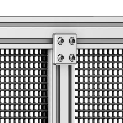 41-106-3 MODULAR SOLUTIONS ALUMINUM CONNECTING PLATE<BR>60MM X 60MM FLAT W/HARDWARE